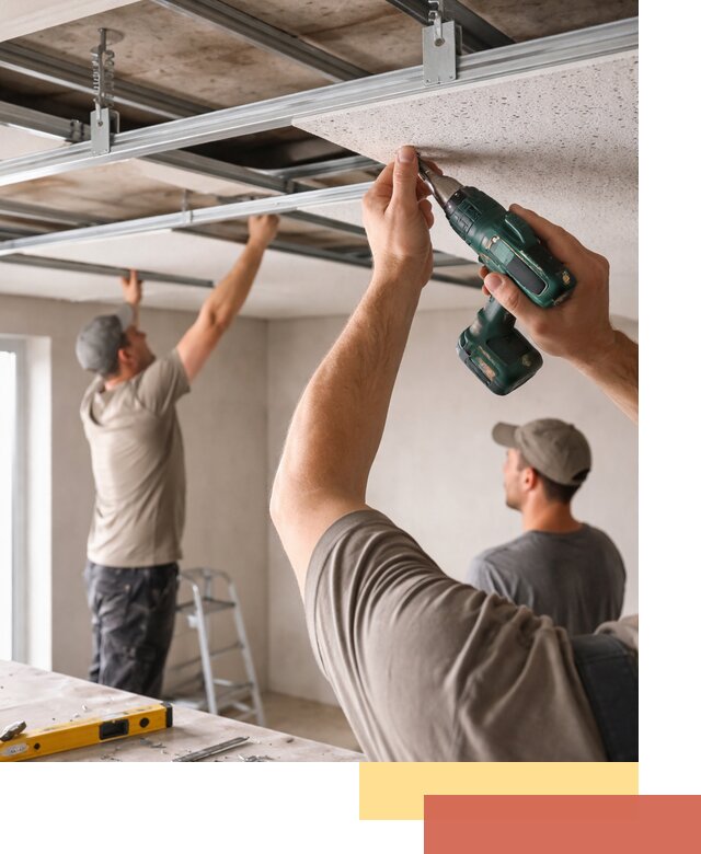 Монтаж акустического потолка в Королев под ключ