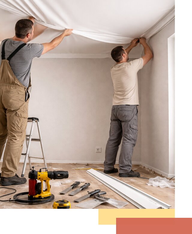 Монтаж ПВХ натяжного потолка в Королев качественно и быстро