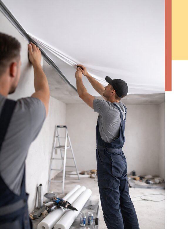 Монтаж матового натяжного потолка в Королев от 4679 руб./м² — быстро и недорого | ОТДЕЛОЧНИК-Кор