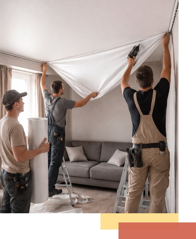 Монтаж сатинового натяжного потолка в Королев качественно и быстро