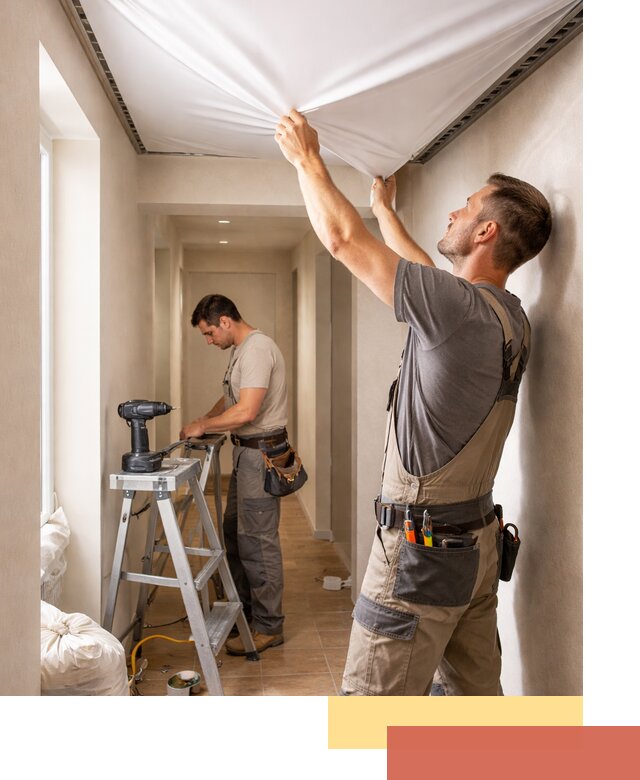 Монтаж натяжного потолка в прихожей в Королев