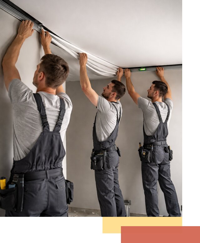 Теневые натяжные потолки в Королев: монтаж и отделка быстро и качественно