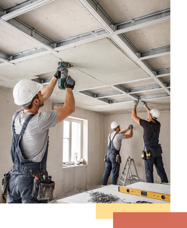 Кессонный потолок из гипсокартона под ключ в Королев