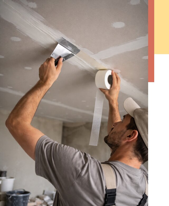 Обработка швов потолка ГКЛ в Королев от 7798 руб. под ключ | ОТДЕЛОЧНИК-Кор