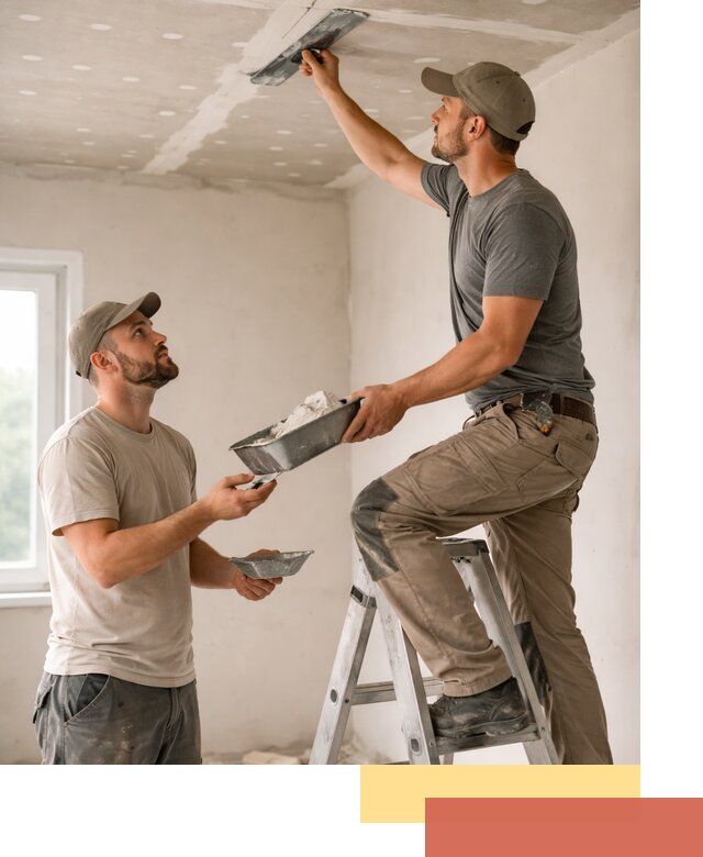 Шпаклевка потолка из гипсокартона в Королев качественно и быстро