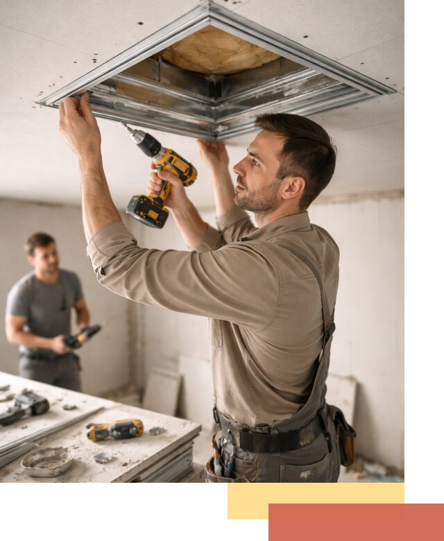 Монтаж люка в потолок из ГКЛ в Королев