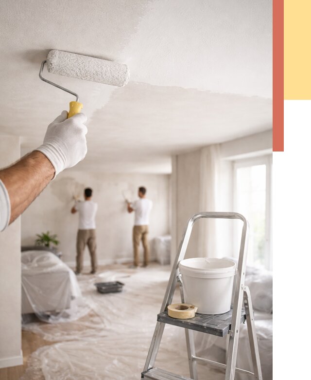 Покраска потолка акриловой краской в Королев от 2599 руб. | ОТДЕЛОЧНИК-Кор