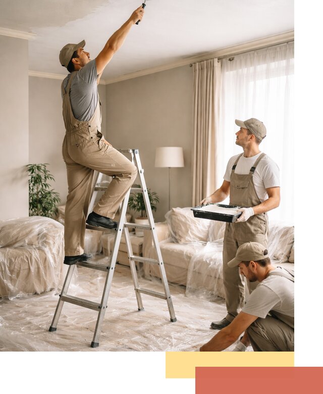 Покраска потолков акриловой краской в Королев качественно и быстро