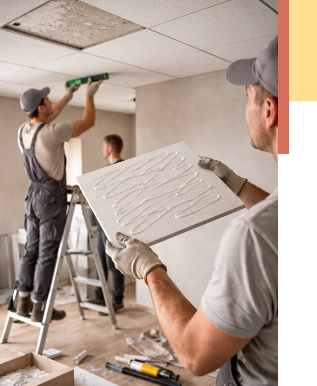 Монтаж потолочной плитки в Королев от 4679 руб. — быстро и недорого | ОТДЕЛОЧНИК-Кор