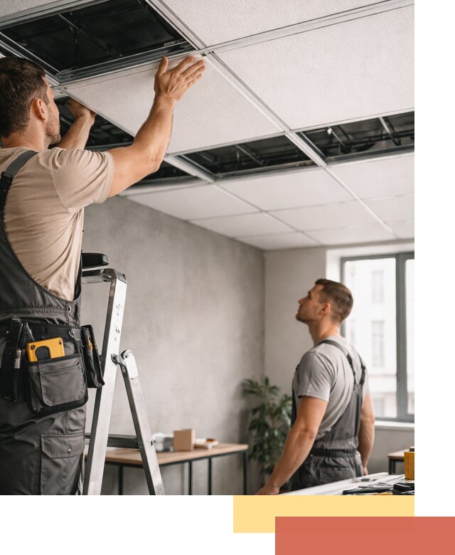 Монтаж потолочной плитки в Королев качественно и в срок