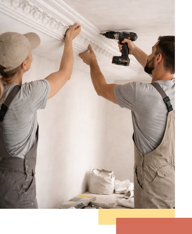 Профессиональный монтаж лепнины на потолок в Королев