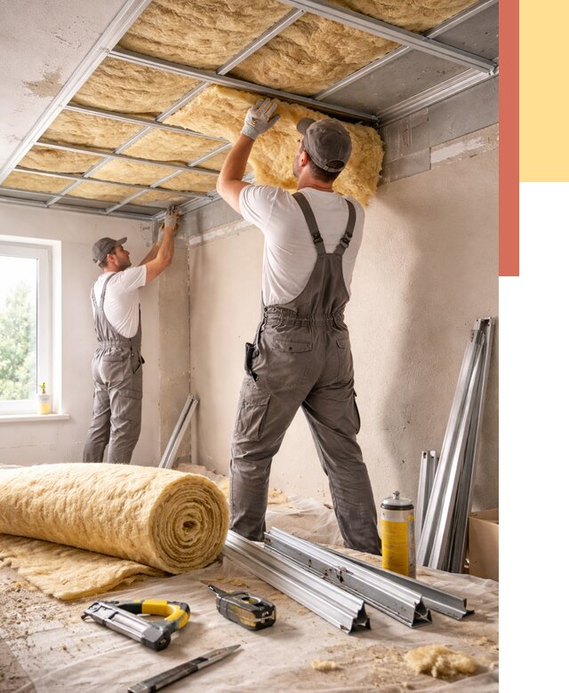 Утепление потолка в Королев от 7486 руб/м2 — недорого, быстро, под ключ | ОТДЕЛОЧНИК-Кор